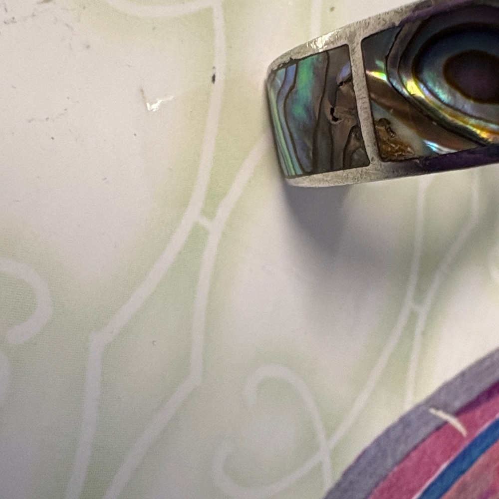 Abalone Silver Ring - image 8